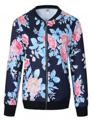 Printed Baseball Short Jacket For Women