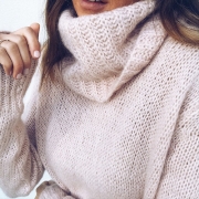 ’s Funnel Neck Loose Sweater