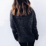 ’s Funnel Neck Loose Sweater