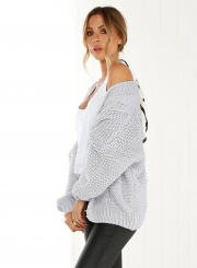 Winter Batwing Sleeve Loose Cardigan Sweater