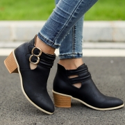 Belt Buckle Chunky Booties