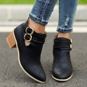 Belt Buckle Chunky Booties