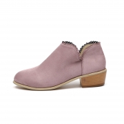 Plain Laciness Outdoor Ankle Booties