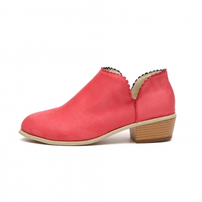 Plain Laciness Outdoor Ankle Booties lonhooker.com