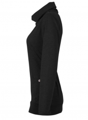 Casual High Neck Long Sleeve Slim Pullover Sweatshirt With Pockets