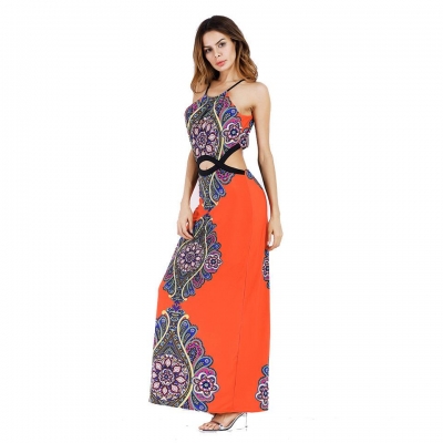 Sexy Plus Sleeveless Size Maxi Dress