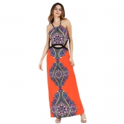 Sexy Plus Sleeveless Size Maxi Dress