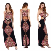 Sexy Plus Sleeveless Size Maxi Dress