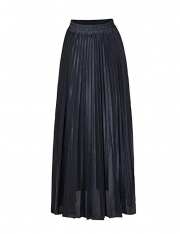 Luster Elegant Pleated A Line Waist Skirt