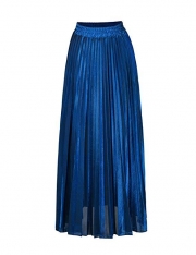 Luster Elegant Pleated A Line Waist Skirt