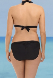 BEACH BABE BLACK TRIANGLE TRIPLE STRING BIKINI