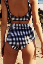 Sport High Waist Gingham Bikini Swimsuit - Two Piece Set