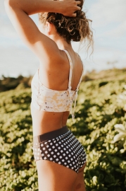 Graphite Gingham Pocket Bikini