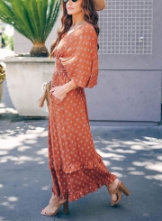 V-NECK TUNIC MAXI DRESS