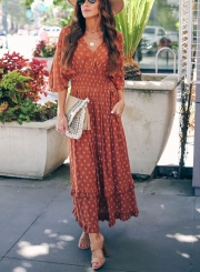 V-NECK TUNIC MAXI DRESS