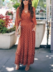 V-NECK TUNIC MAXI DRESS