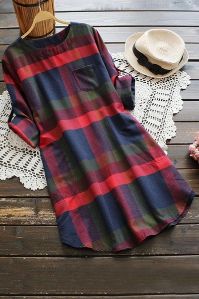 LADY LEISURE PLAID DRESS