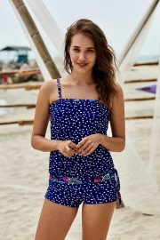 Polka Dot Print Tankini Set