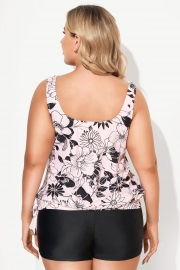 Flower Printed Women Charming Tankini Top