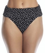 HOT SPOTS HALTER UNDERWIRE TANKINI TOP WITH FOLD-OVER BOTTOM
