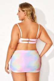 Tie Dye Printed Underwire Women Bikini Set