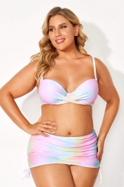 Tie Dye Printed Underwire Women Bikini Set