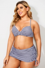 Lattice V-neck Push Up Classic Bikini Set