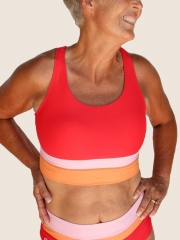 Sherbet Cut Back Crop Bikini Set