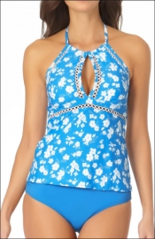 Anne Cole - High Neck Keyhole Halter Tankini Top