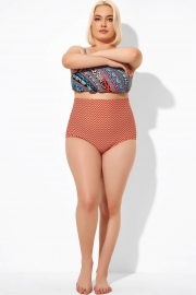 Wave Pattern Classic Coverage Bikini Bottom