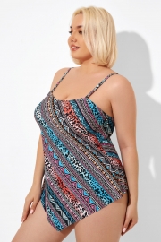 Multicolor Scarf Bandeau Vintage Women Tankini Top