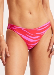 Pitaya Red Tie-Dye Zebra Pattern High Neck Tank Bikini Set