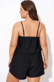 Black High Neck Fashion Tankini Top