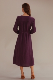 Lightspun Button Front Midi Dress