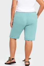 Blue With Pockets Sashes Holiday Loose Shorts