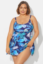 Multi Color Double Strap Lightweight Wrap Swimdress
