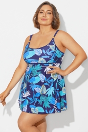 Multi Color Double Strap Lightweight Wrap Swimdress