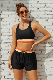 Square Neck Wide Straps Sporty Bikini