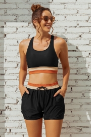 Square Neck Wide Straps Sporty Bikini