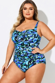 Multi Color Twist Front Push Up One Piece Swimsuit