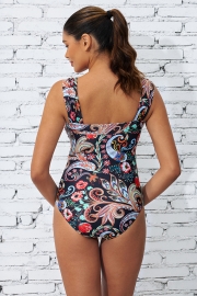 THICK STRAP ONE PIECE SWIMSUIT