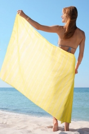 Striped Fringe Print Beach Towel