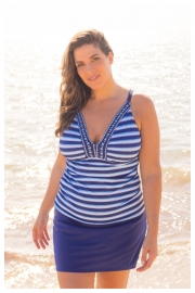 Delray Embroidered Tankini Top