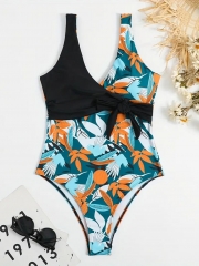 Plant Graphic One Piece Swimsuit