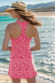 Red Racer Back Two Piece Tankini Swimsuit