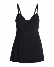 Black V-Neck Swimdress