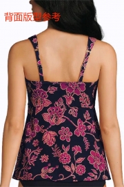 Floral Square neck Tankini Set