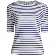 Stripe T-shirt High Neck Tankini Set