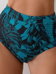 Tropical Print Racer Back 2 Piece Set Bikini