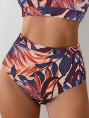 Tropical Print Racer Back 2 Piece Set Bikini